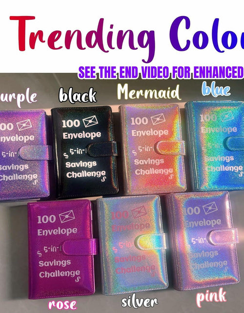 Load image into Gallery viewer, 100 Envelope Challenge Binder 5-in-1 Budget Planner Shining Silver
