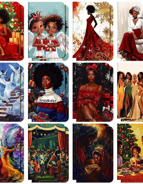 Load image into Gallery viewer, Saypacck 24 Pcs Black Women Mini Journals Inspirational Notebooks Black
