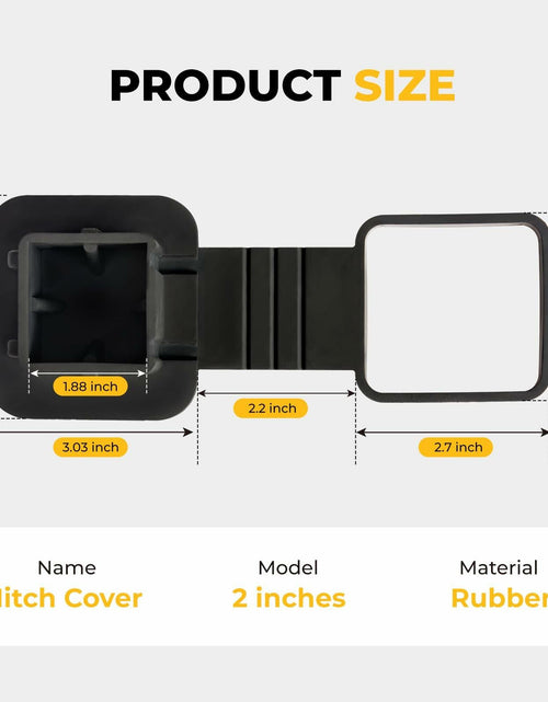 Load image into Gallery viewer, BougeRV 2 Inch Trailer Hitch Cover American Flag Metal 1 Pack
