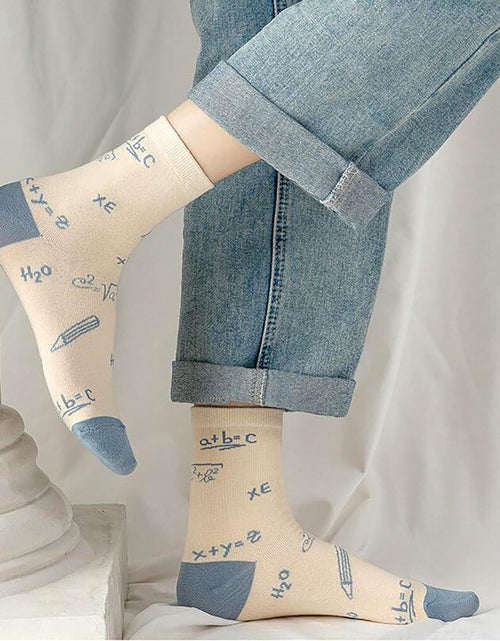 Load image into Gallery viewer, Glamorstar Women's Cotton Crew Socks 5 Pairs Blue Earth Size US One
