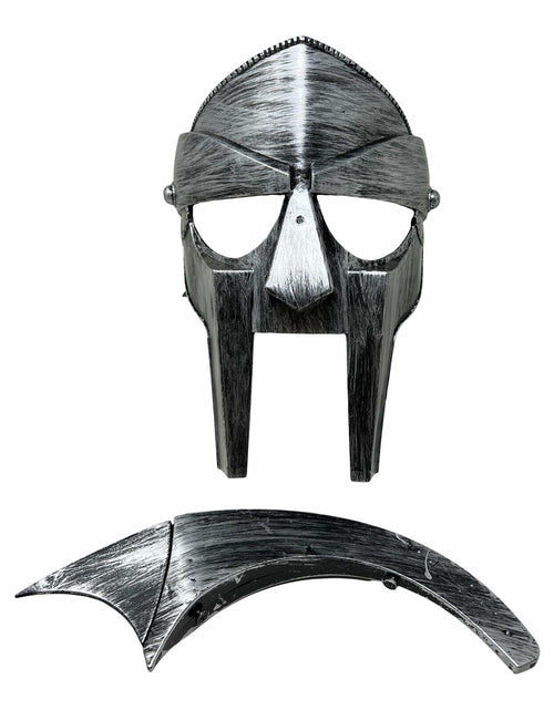 Load image into Gallery viewer, Cosmic Chameleon Spartan Helmet Men's Silver Medieval Armour King Leonidas
