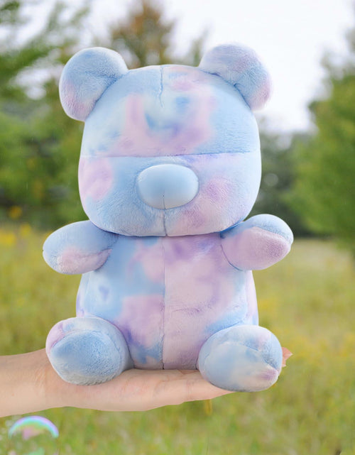 Load image into Gallery viewer, Tie Dye Bears Stuffed Animal Plush Toy Super Soft Cuddly Blue 9in
