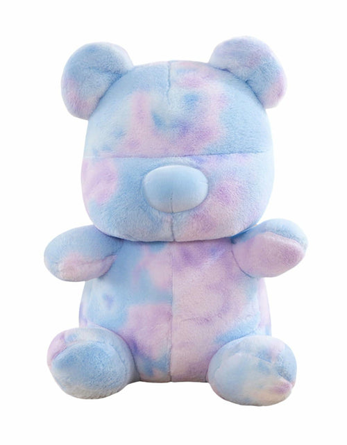Load image into Gallery viewer, Tie Dye Bears Stuffed Animal Plush Toy Super Soft Cuddly Blue 9in
