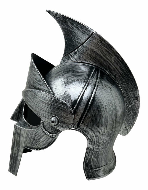 Load image into Gallery viewer, Cosmic Chameleon Spartan Helmet Men's Silver Medieval Armour King Leonidas
