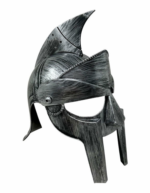 Load image into Gallery viewer, Cosmic Chameleon Spartan Helmet Men's Silver Medieval Armour King Leonidas
