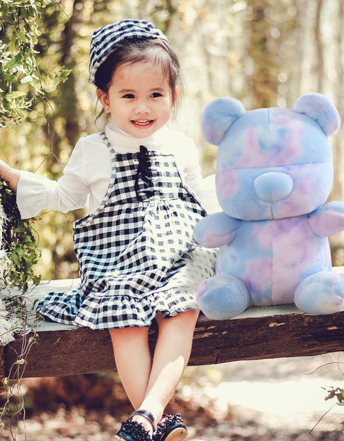 Load image into Gallery viewer, Tie Dye Bears Stuffed Animal Plush Toy Super Soft Cuddly Blue 9in
