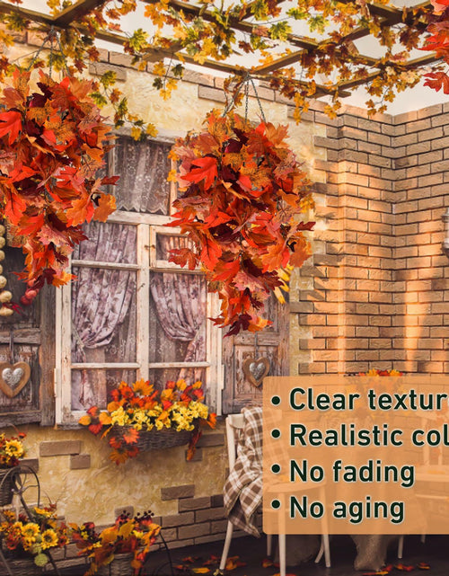 Load image into Gallery viewer, RECUTMS 2Pcs Artificial Autumn Maple Leaves Garland 2.5FT Fall Decor
