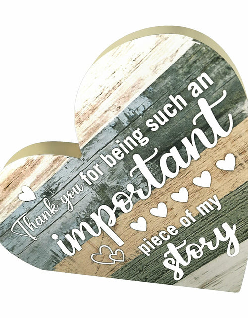 Load image into Gallery viewer, Wooden Heart Shaped Table Centerpiece Mom Gift Birthday Mothers Day Present
