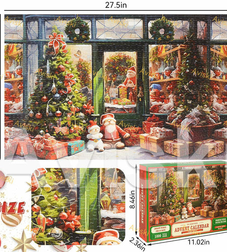 Holiday Shop Christmas Advent Calendar 2025 Jigsaw Puzzle 1000pcs 27.6x19.7in