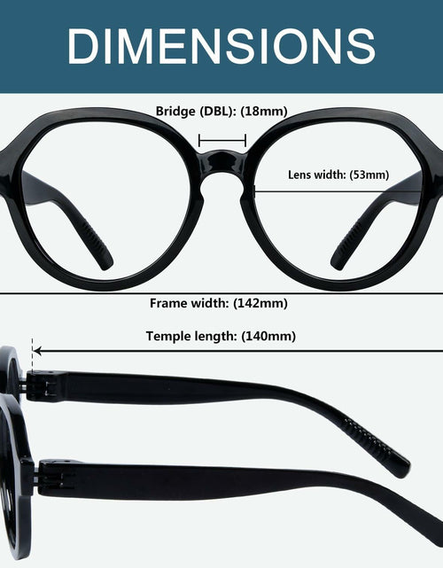 Load image into Gallery viewer, Oversized Reading Glasses Metalless Screwless Spring Hinges Women 6-Pack +2.50
