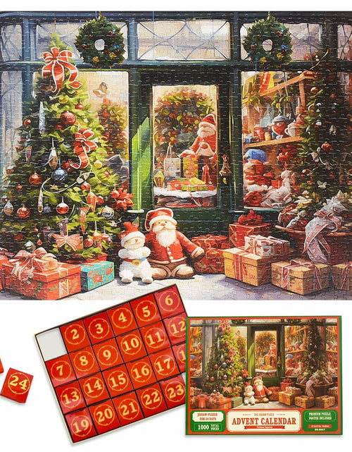 Load image into Gallery viewer, Holiday Shop Christmas Advent Calendar 2025 Jigsaw Puzzle 1000pcs 27.6x19.7in
