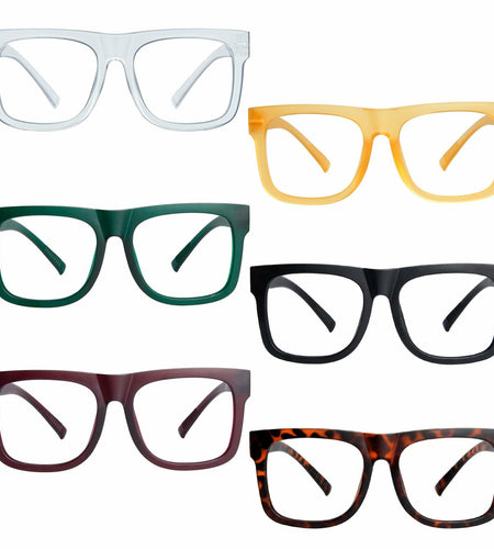BFOCO Reading Glasses Metalless Screwless Spring Hinges +2.25 6 Pack