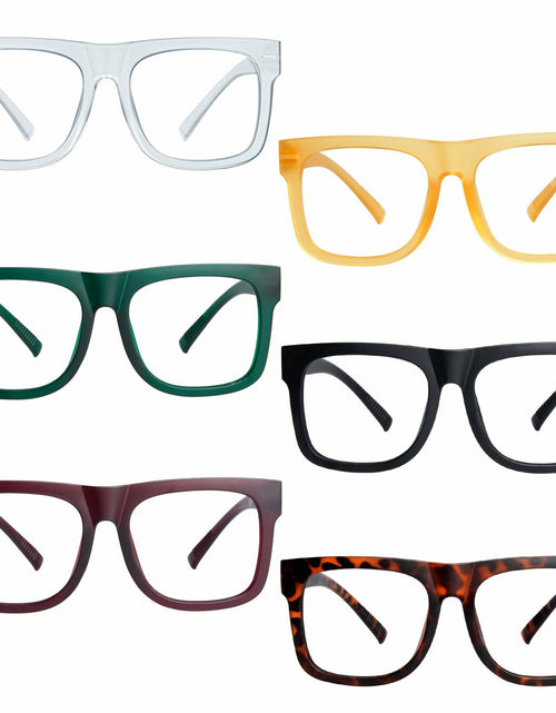 Load image into Gallery viewer, BFOCO Reading Glasses Metalless Screwless Spring Hinges +2.25 6 Pack
