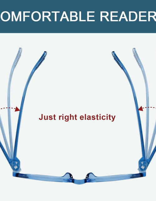 Load image into Gallery viewer, Oversized Reading Glasses Metalless Screwless Spring Hinges Women 6-Pack +2.50
