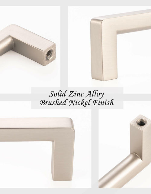 Load image into Gallery viewer, ASKANO Black Square Bar Cabinet Pull Handle 6-1/4 Inch Hole Centers Pack 20
