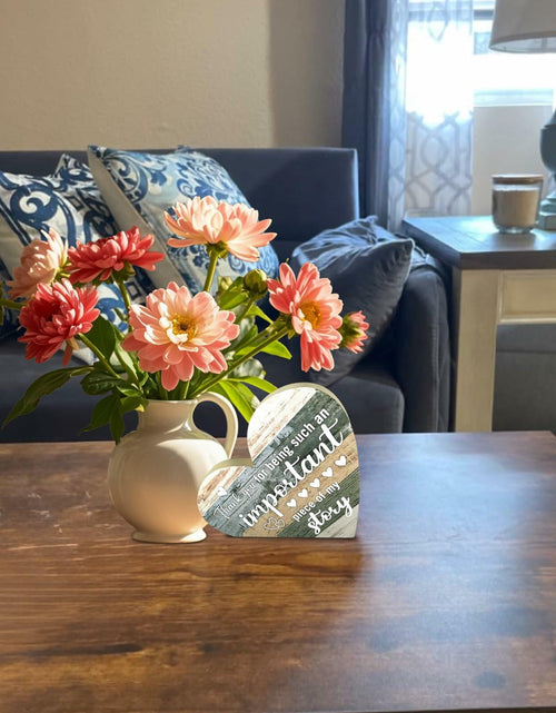 Load image into Gallery viewer, Wooden Heart Shaped Table Centerpiece Mom Gift Birthday Mothers Day Present
