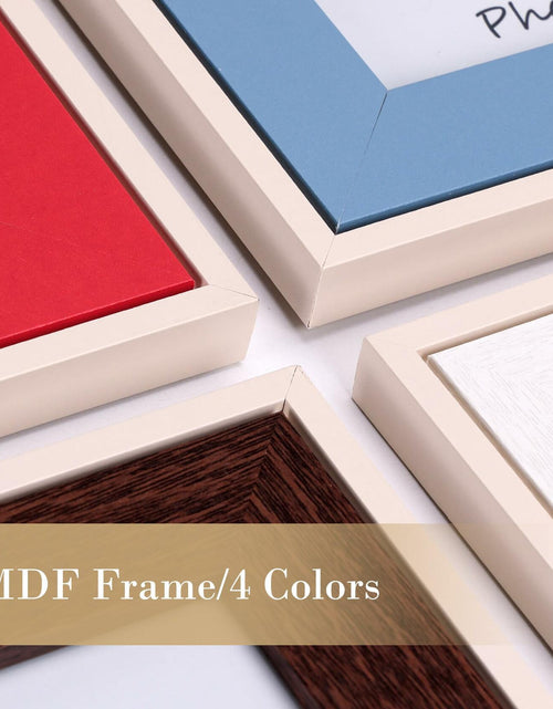 Load image into Gallery viewer, QUTREY Kids 5x7 Photo Frames Set of 4 Assorted Colors Tabletop Wall
