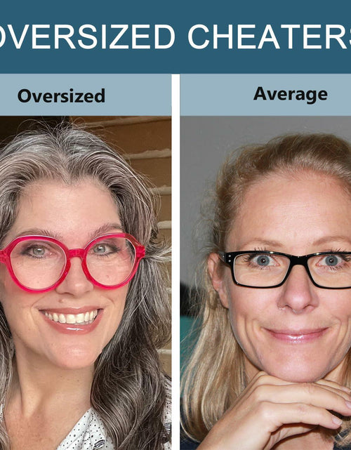Load image into Gallery viewer, Oversized Reading Glasses Metalless Screwless Spring Hinges Women 6-Pack +2.50
