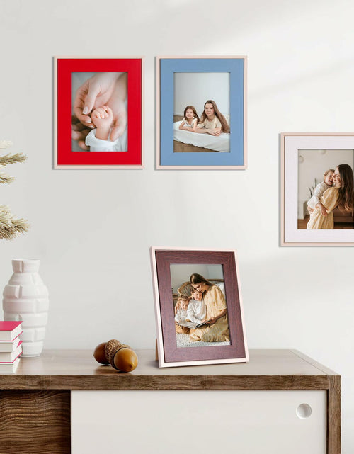 Load image into Gallery viewer, QUTREY Kids 5x7 Photo Frames Set of 4 Assorted Colors Tabletop Wall
