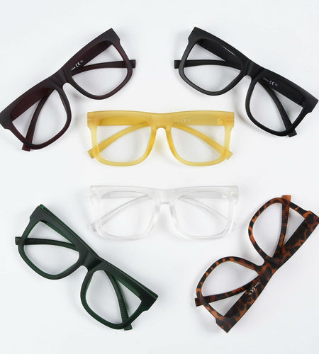 BFOCO Reading Glasses Metalless Screwless Spring Hinges +2.25 6 Pack