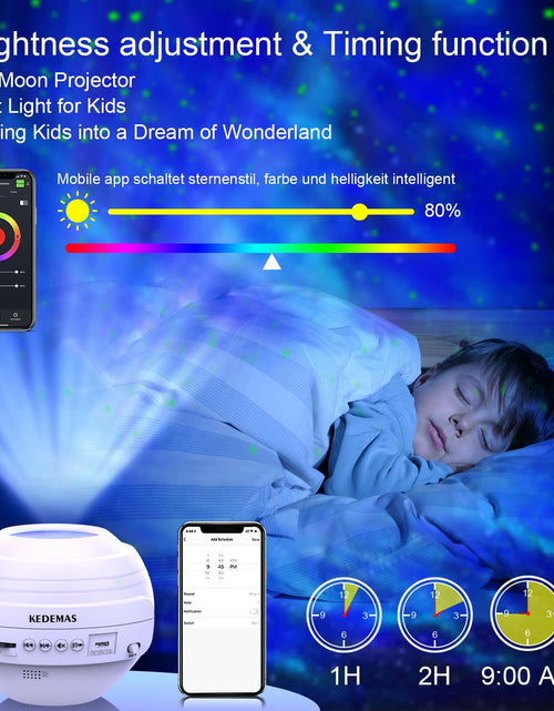 Load image into Gallery viewer, KEDEMAS Galaxy Projector with APP Remote Music Speaker Timer White
