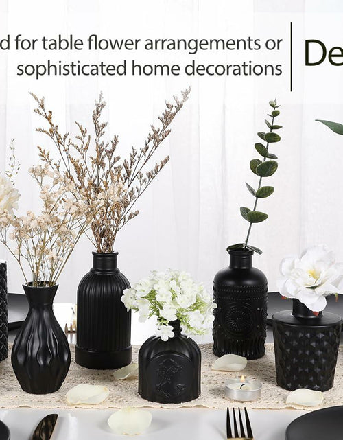 Load image into Gallery viewer, TBWIND Glass Bud Vase Set of 5 Small Amber Mini Vintage Flower Vases
