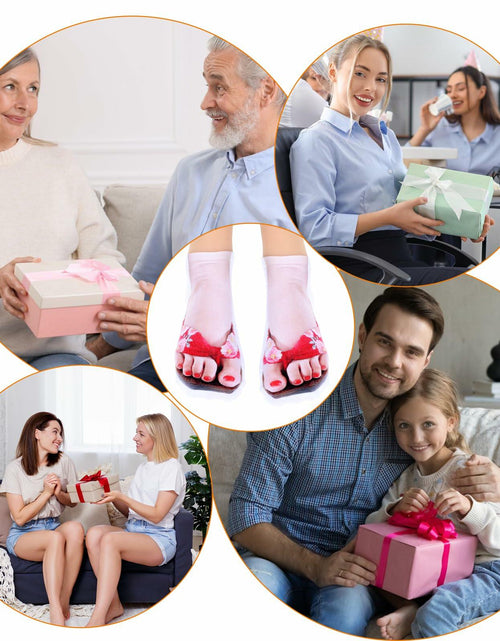 Load image into Gallery viewer, AHQiZFX Girls Flip Flop Socks 3D Print Pattern 3 Pairs Multi-color - One Size
