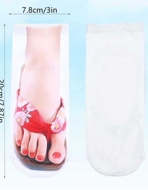 Load image into Gallery viewer, AHQiZFX Girls Flip Flop Socks 3D Print Pattern 3 Pairs Multi-color - One Size
