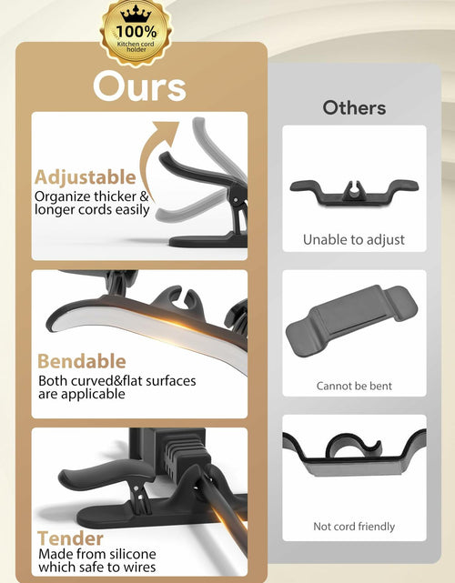 Load image into Gallery viewer, 2025 Cord Organizer 6pcs Adjustable Kitchen Appliance Cord Holder Angles
