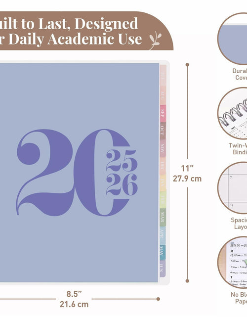 Load image into Gallery viewer, Rileys Academic Planner 2025-2026 Daily Weekly Monthly 8.5x11 Blue
