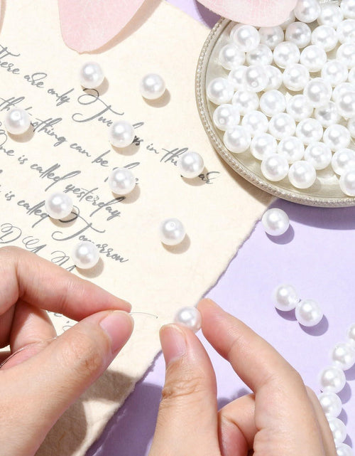 Load image into Gallery viewer, DanLingJewelry 1000pcs 10mm White Plastic Pearl Round Loose Beads
