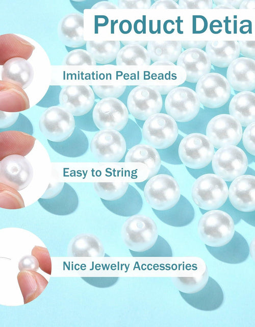 Load image into Gallery viewer, DanLingJewelry 1000pcs 10mm White Plastic Pearl Round Loose Beads
