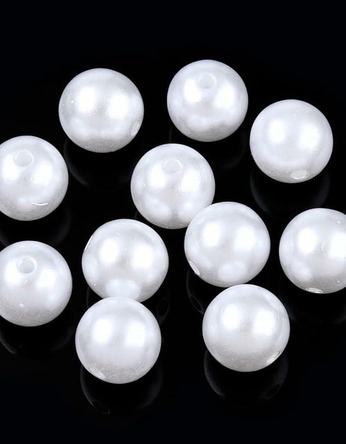 Load image into Gallery viewer, DanLingJewelry 1000pcs 10mm White Plastic Pearl Round Loose Beads
