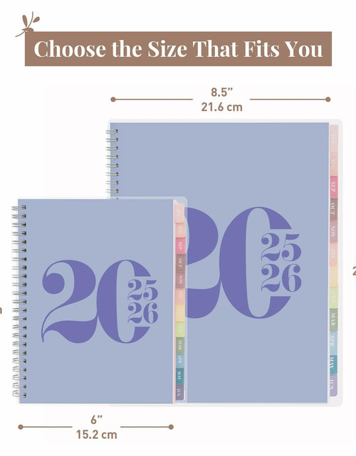 Load image into Gallery viewer, Rileys Academic Planner 2025-2026 Daily Weekly Monthly 8.5x11 Blue
