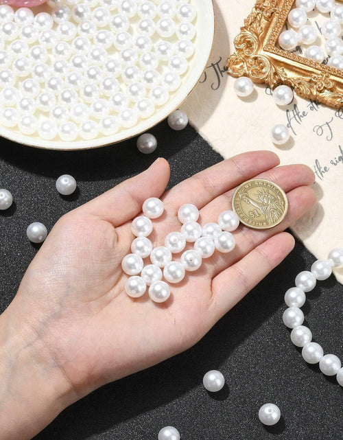 Load image into Gallery viewer, DanLingJewelry 1000pcs 10mm White Plastic Pearl Round Loose Beads
