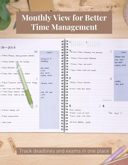 Load image into Gallery viewer, Rileys Academic Planner 2025-2026 Daily Weekly Monthly 8.5x11 Blue
