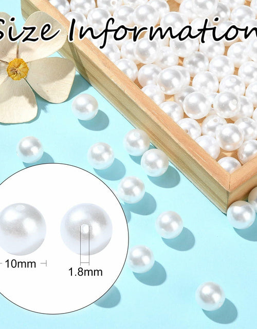 Load image into Gallery viewer, DanLingJewelry 1000pcs 10mm White Plastic Pearl Round Loose Beads
