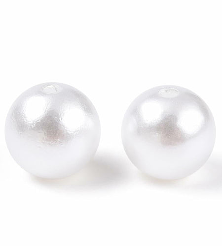 DanLingJewelry 1000pcs 10mm White Plastic Pearl Round Loose Beads