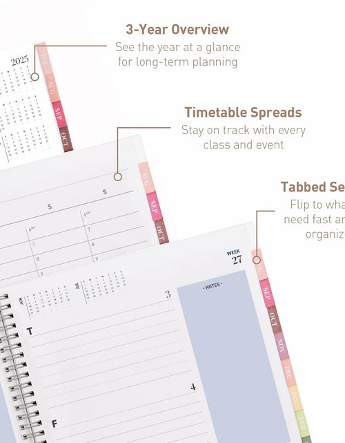 Load image into Gallery viewer, Rileys Academic Planner 2025-2026 Daily Weekly Monthly 8.5x11 Blue
