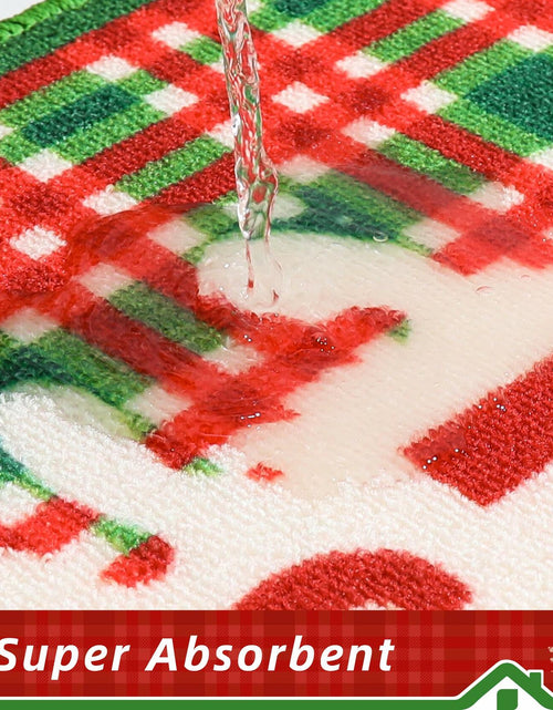 Load image into Gallery viewer, BEQHAUSE Christmas Kitchen Rugs Buffalo Plaid Non Slip Washable 17x30+17x59

