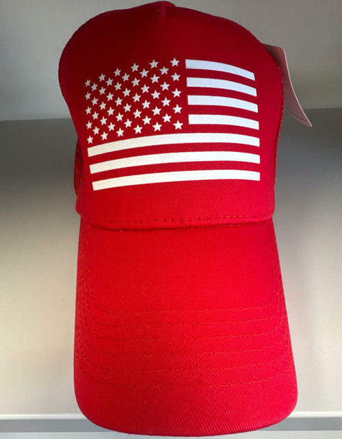 Load image into Gallery viewer, QYJ American Flag 3D Embossed Trucker Hat Mesh Snapback Adjustable
