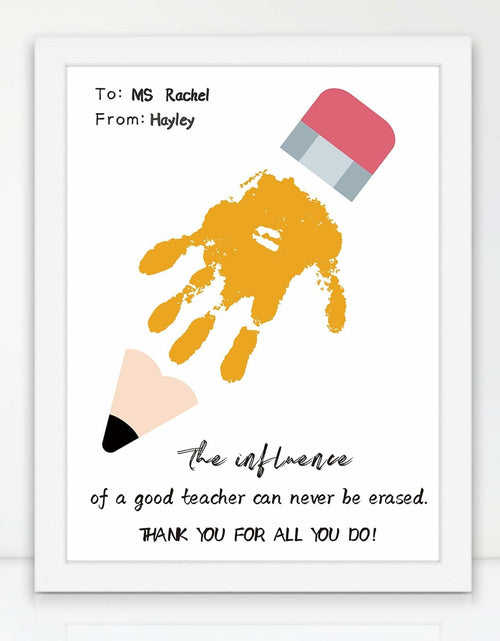 Load image into Gallery viewer, Teacher Gifts Framed Handprint Art Craft 9x12.6 Table Wall Decor
