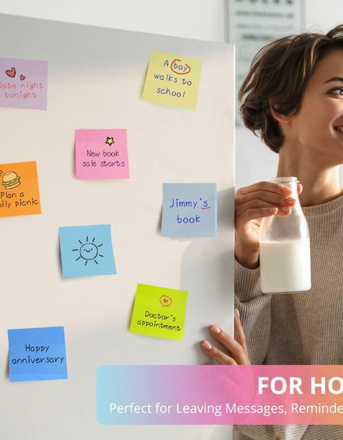 Load image into Gallery viewer, Sticky Notes 3x3in 12 Pads Vibrant Colors Easy to Stick School Office Home
