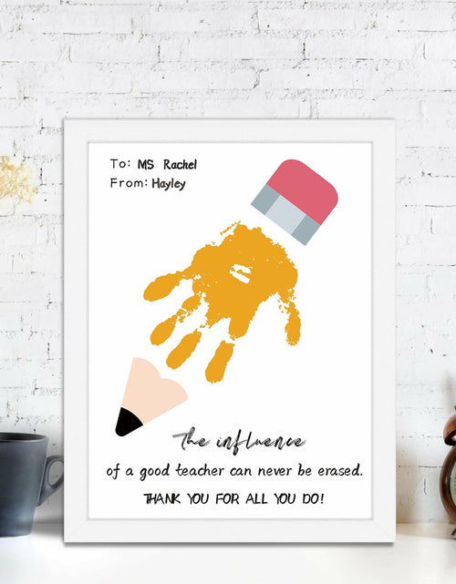 Load image into Gallery viewer, Teacher Gifts Framed Handprint Art Craft 9x12.6 Table Wall Decor
