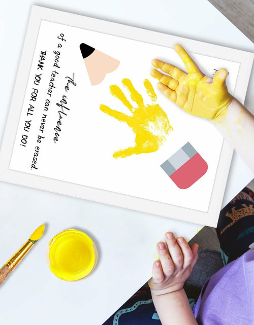 Load image into Gallery viewer, Teacher Gifts Framed Handprint Art Craft 9x12.6 Table Wall Decor
