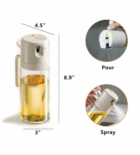 REDANT 2-in-1 Olive Oil Sprayer Kitchen Dispenser Grey 500ml