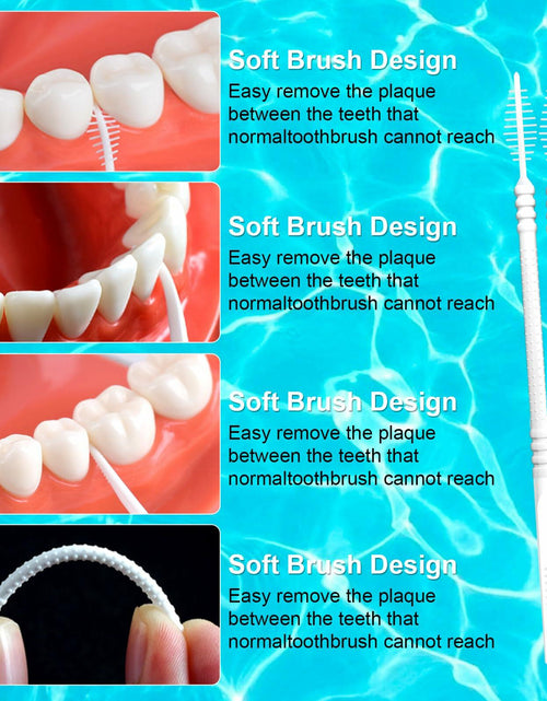 Load image into Gallery viewer, Fawnmum Toothpick Brush Two-in-One Soft Bristle Dental Floss Picks 3 Count
