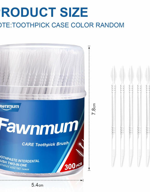 Load image into Gallery viewer, Fawnmum Toothpick Brush Two-in-One Soft Bristle Dental Floss Picks 3 Count
