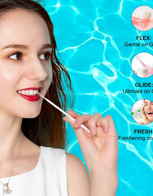 Load image into Gallery viewer, Fawnmum Toothpick Brush Two-in-One Soft Bristle Dental Floss Picks 3 Count
