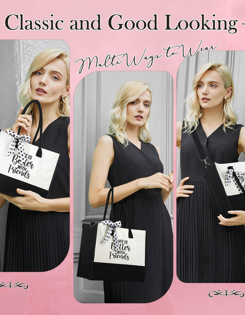 Load image into Gallery viewer, AYJICE Personalized Canvas Tote Bag for Girl Birthday Gift - Initial
